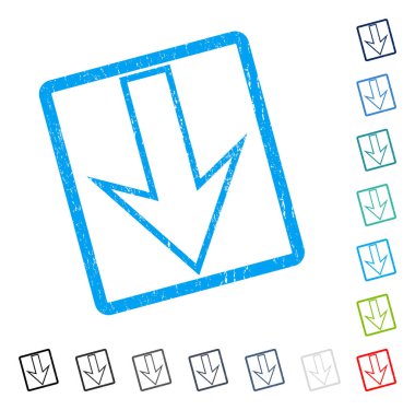 Simge kauçuk filigran aşağı ok