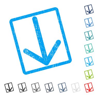 Simge kauçuk filigran aşağı ok