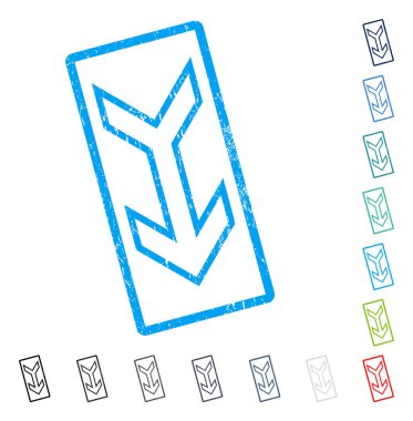 Simge kauçuk filigran aşağı ok