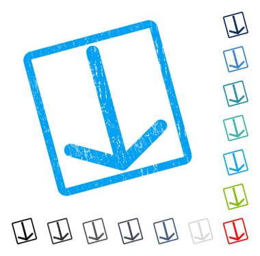 Simge kauçuk filigran aşağı ok