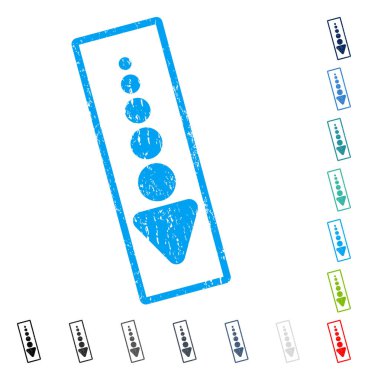 Simge kauçuk filigran aşağı ok