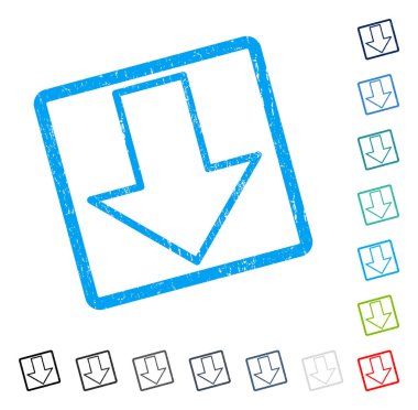 Simge kauçuk filigran aşağı ok