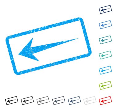 Ok sol simgesi kauçuk filigran