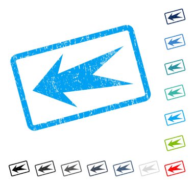 Ok sol simgesi kauçuk filigran