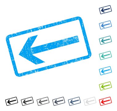 Ok sol simgesi kauçuk filigran