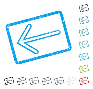 Ok sol simgesi kauçuk filigran