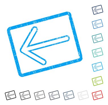 Ok sol simgesi kauçuk filigran