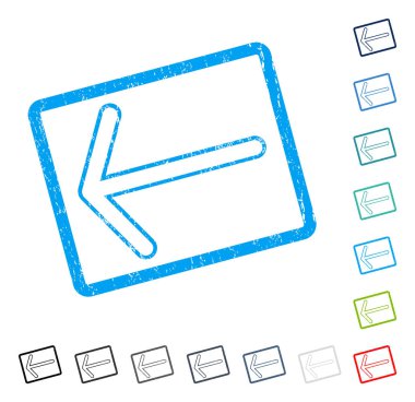 Ok sol simgesi kauçuk filigran