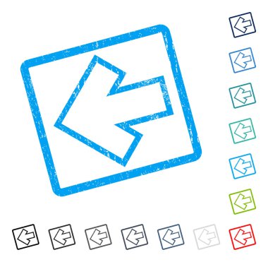 Ok sol simgesi kauçuk filigran