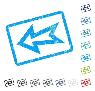 Ok sol simgesi kauçuk filigran