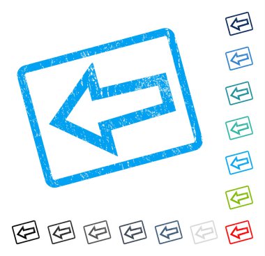 Ok sol simgesi kauçuk filigran