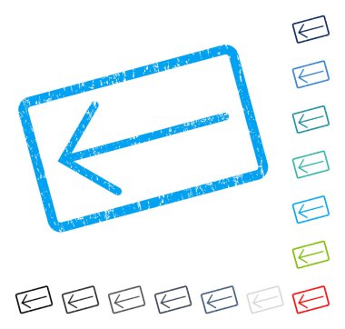 Ok sol simgesi kauçuk filigran