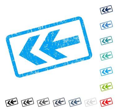 Ok sol simgesi kauçuk filigran