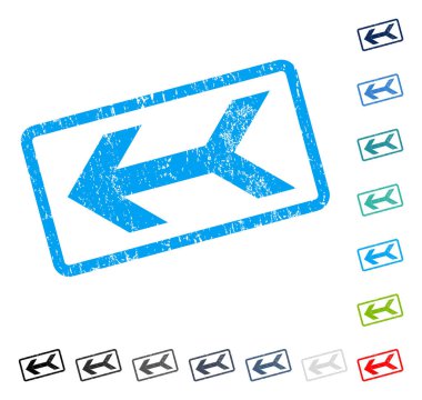 Ok sol simgesi kauçuk filigran