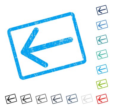 Ok sol simgesi kauçuk filigran