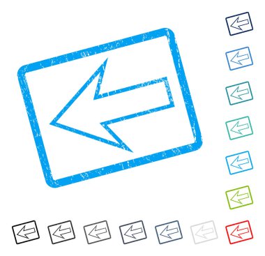 Ok sol simgesi kauçuk filigran