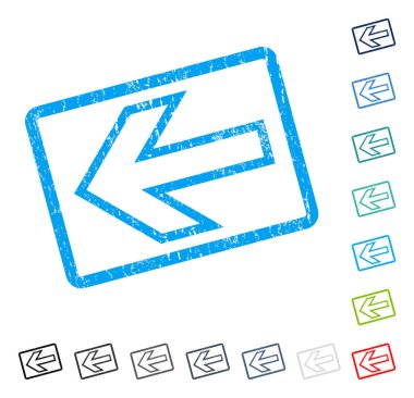 Ok sol simgesi kauçuk filigran