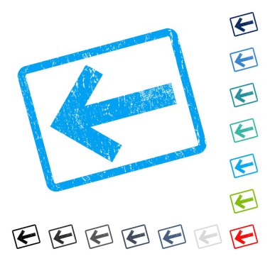 Ok sol simgesi kauçuk filigran