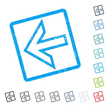 Ok sol simgesi kauçuk filigran