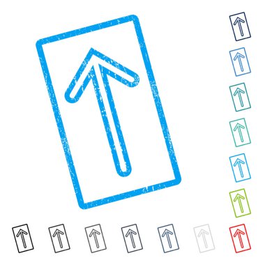 Simge kauçuk filigran yukarı ok