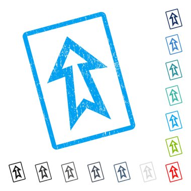Simge kauçuk filigran yukarı ok