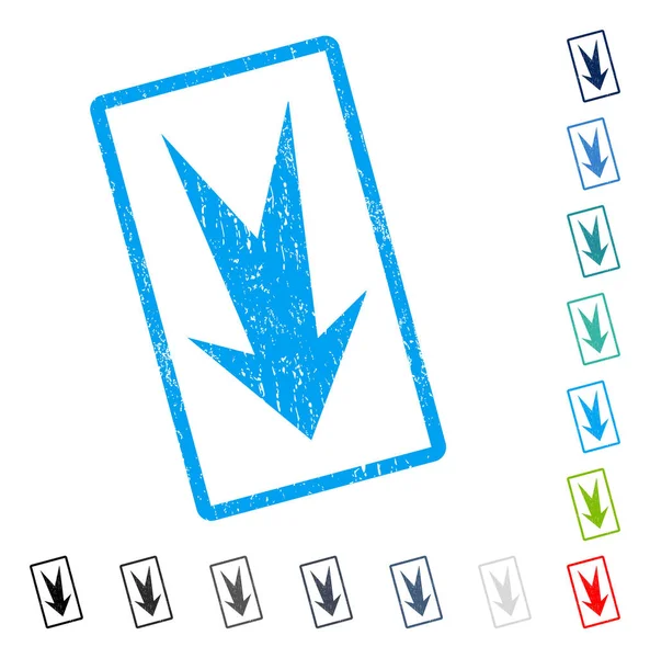 Simge kauçuk filigran aşağı ok