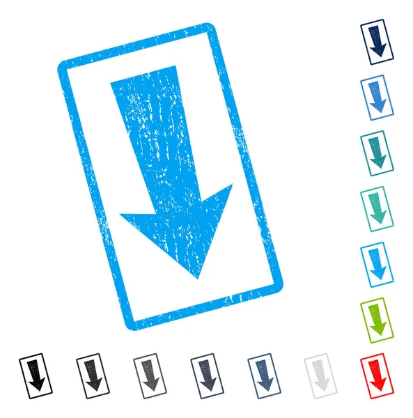 Simge kauçuk filigran aşağı ok