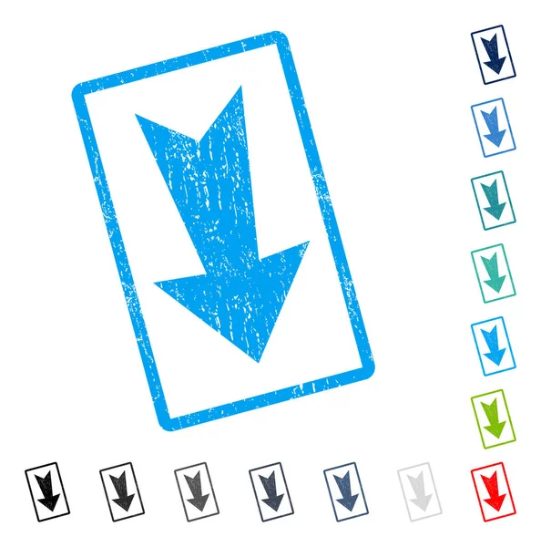 Simge kauçuk filigran aşağı ok