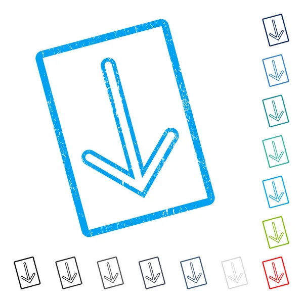 Simge kauçuk filigran aşağı ok