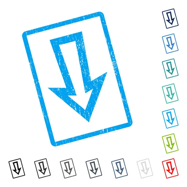 Simge kauçuk filigran aşağı ok