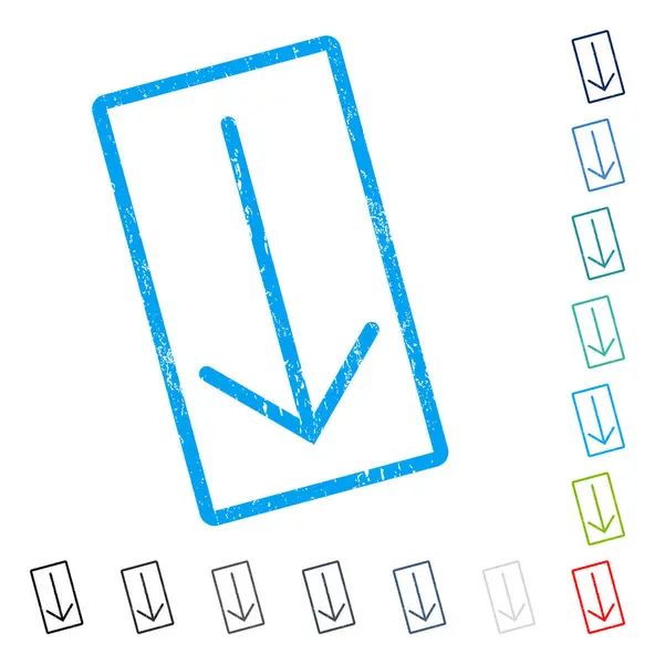 Simge kauçuk filigran aşağı ok