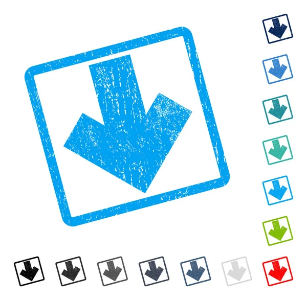 Simge kauçuk filigran aşağı ok