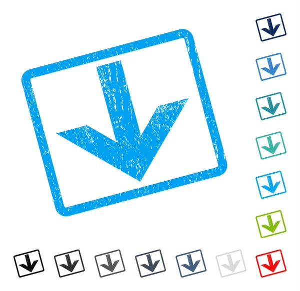 Simge kauçuk filigran aşağı ok