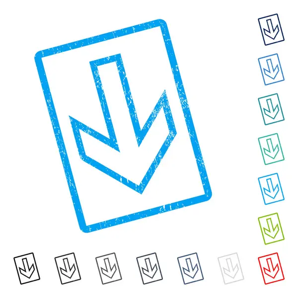 Simge kauçuk filigran aşağı ok