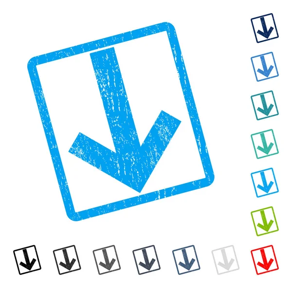 Simge kauçuk filigran aşağı ok