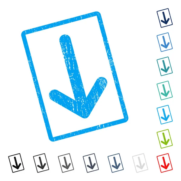 Simge kauçuk filigran aşağı ok