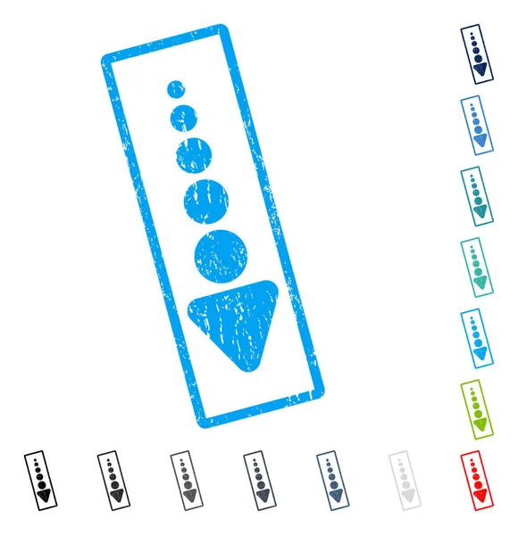 Simge kauçuk filigran aşağı ok