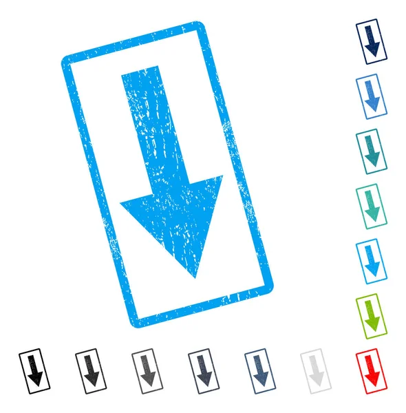 Simge kauçuk filigran aşağı ok