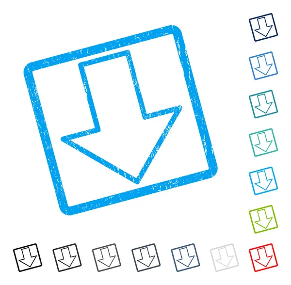 Simge kauçuk filigran aşağı ok