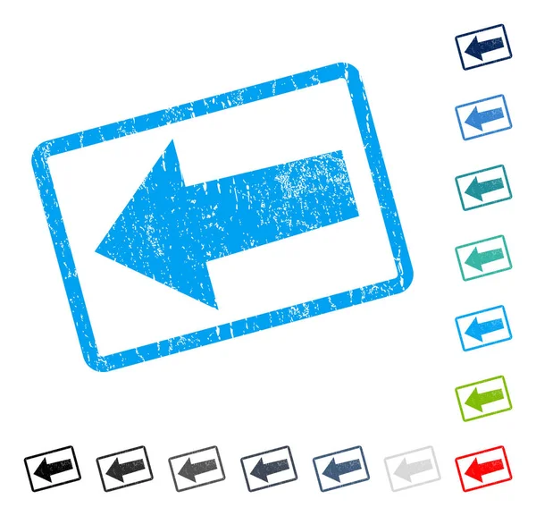 Ok sol simgesi kauçuk filigran