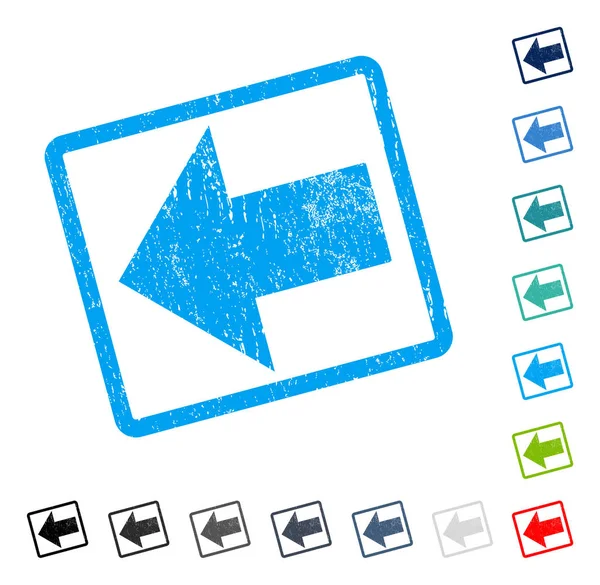 Ok sol simgesi kauçuk filigran