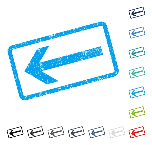 Ok sol simgesi kauçuk filigran