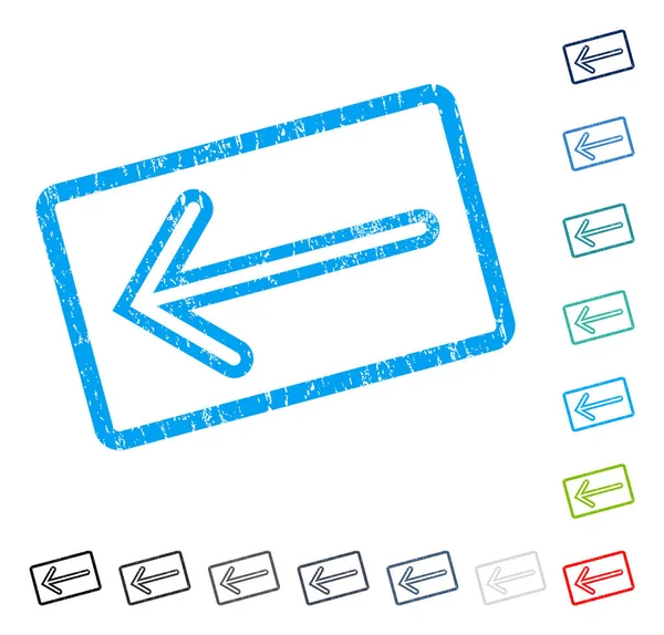 Ok sol simgesi kauçuk filigran