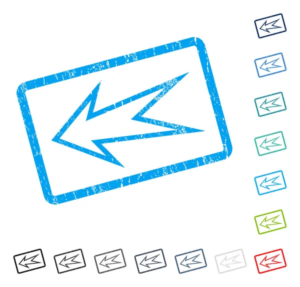 Ok sol simgesi kauçuk filigran