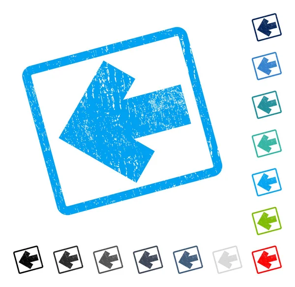 Ok sol simgesi kauçuk filigran