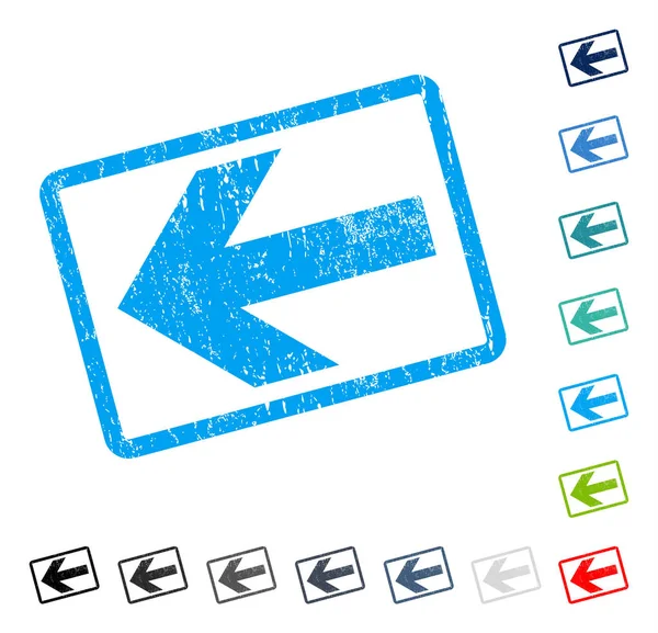 Ok sol simgesi kauçuk filigran