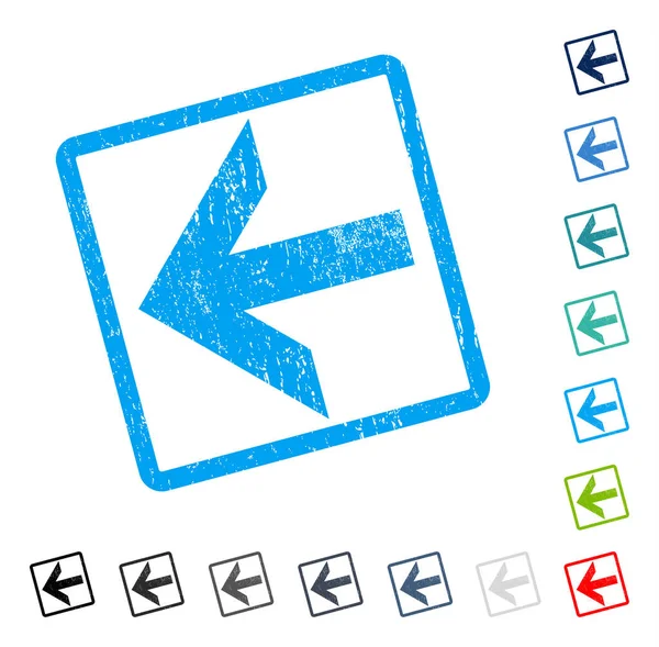 Arrow Left Icon Rubber Watermark — Stock Vector