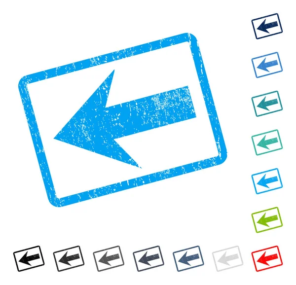 Ok sol simgesi kauçuk filigran