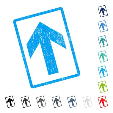 Simge kauçuk filigran yukarı ok