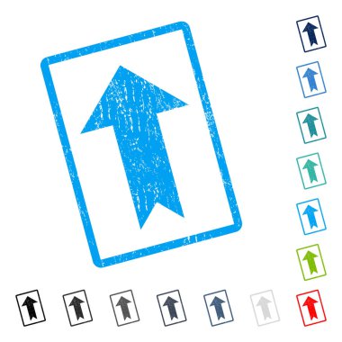 Simge kauçuk filigran yukarı ok